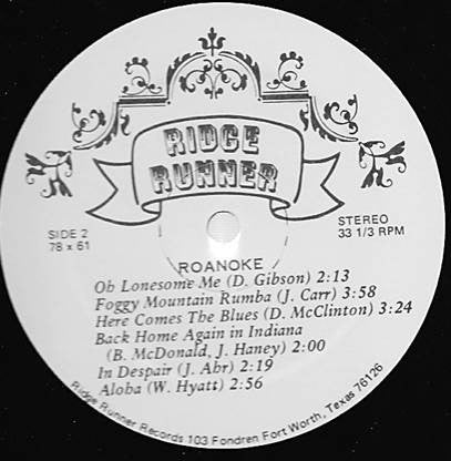 Roanoke (2) : Roanoke (LP, Album)