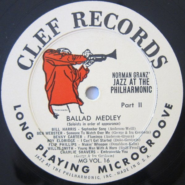 Jazz At The Philharmonic : Norman Granz' Jazz At The Philharmonic Vol. 16 (3xLP, Mono + 10", Mono + Box, Album)