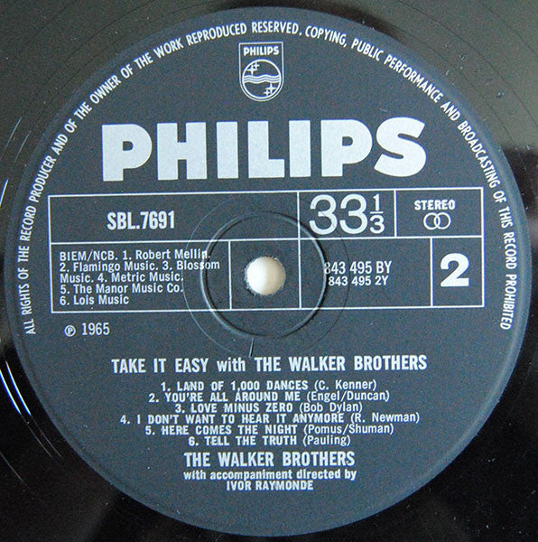 The Walker Brothers : Take It Easy With The Walker Brothers (LP, Album)