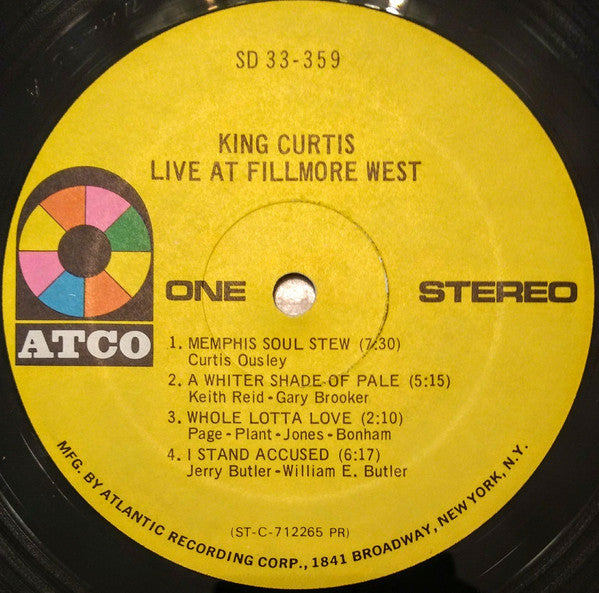 King Curtis : Live At Fillmore West (LP, Album, PR )