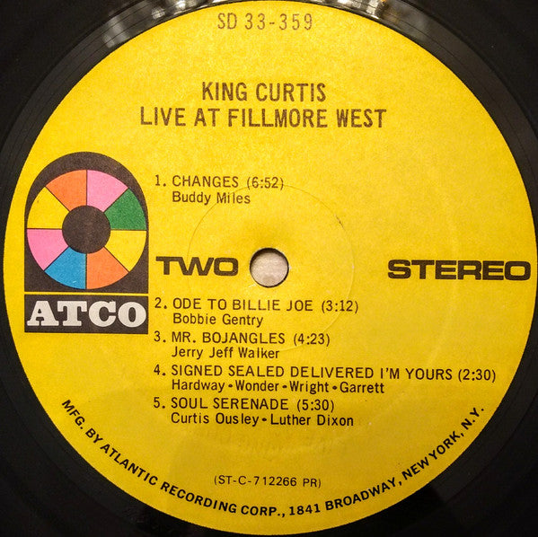 King Curtis : Live At Fillmore West (LP, Album, PR )