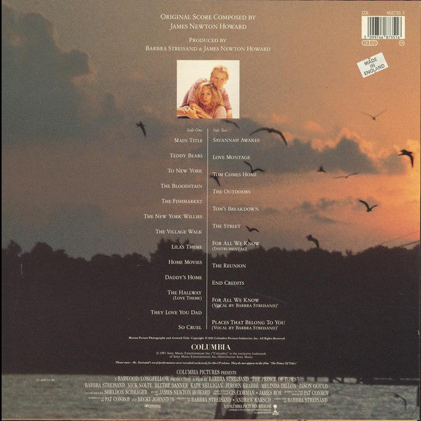 James Newton Howard : The Prince Of Tides- Original Motion Picture Soundtrack (LP)