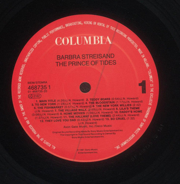 James Newton Howard : The Prince Of Tides- Original Motion Picture Soundtrack (LP)