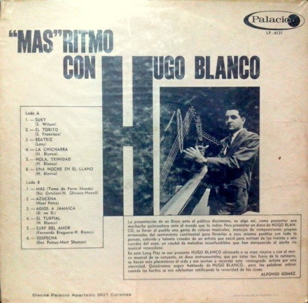 Hugo Blanco Y Su Conjunto : "Mas" Ritmo Con Hugo Blanco (LP, Album)