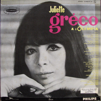 Juliette Gréco : À L'Olympia (LP, Album)