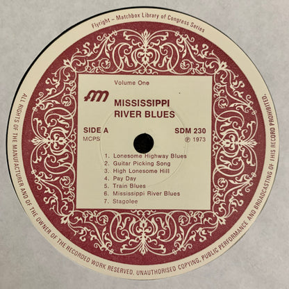 Various : Mississippi River Blues (1940 Field Recordings From Natchez, Mississippi) (LP, Album)