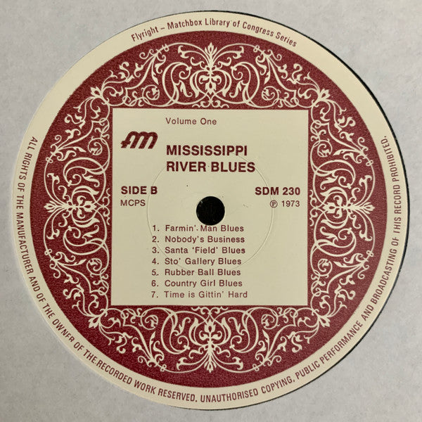 Various : Mississippi River Blues (1940 Field Recordings From Natchez, Mississippi) (LP, Album)