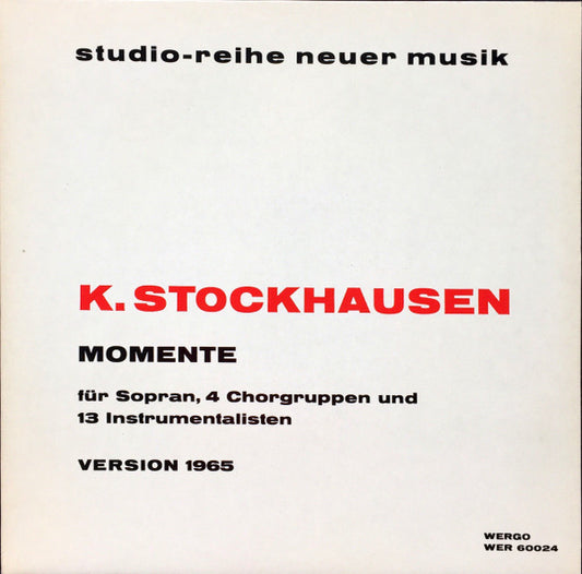 Karlheinz Stockhausen : Momente - Version 1965 (LP, Album)