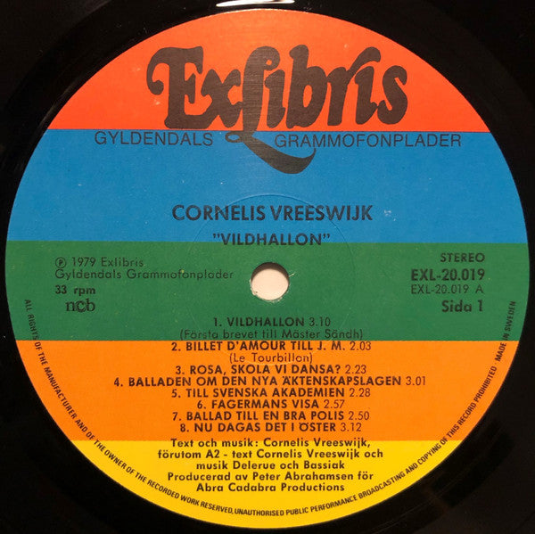 Cornelis Vreeswijk : Vildhallon (LP, Album)