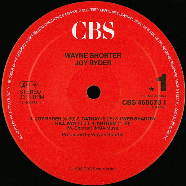 Wayne Shorter : Joy Ryder (LP, Album)