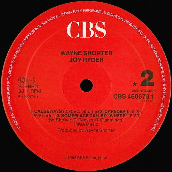 Wayne Shorter : Joy Ryder (LP, Album)