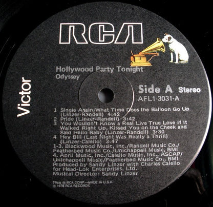 Odyssey (2) : Hollywood Party Tonight (LP, Album, Ind)