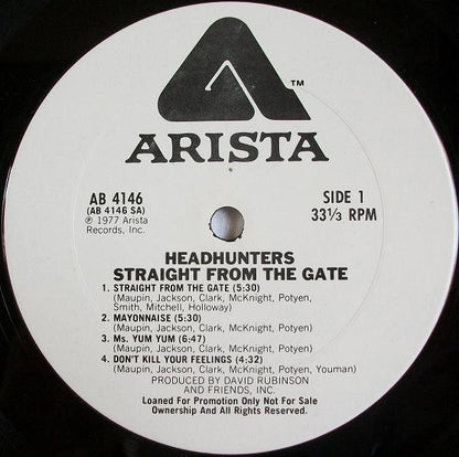 The Headhunters : Straight From The Gate (LP, Album, Promo)