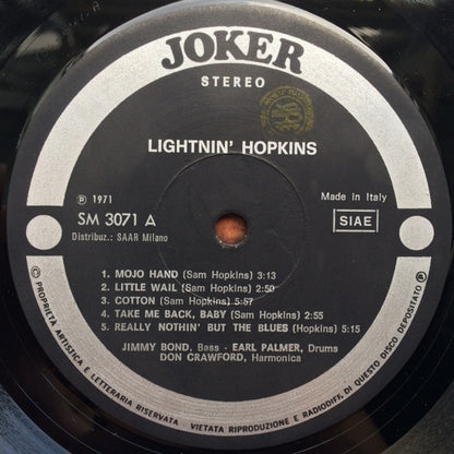 Lightnin' Hopkins : Il Blues (LP, Album, RE)