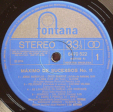 Various : Máximo De Sucessos № 11 (LP, Comp)