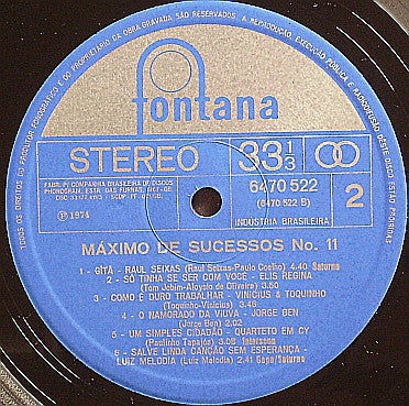 Various : Máximo De Sucessos № 11 (LP, Comp)