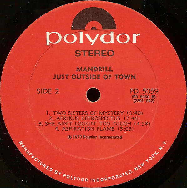 Mandrill : Just Outside Of Town (LP, Album, All)