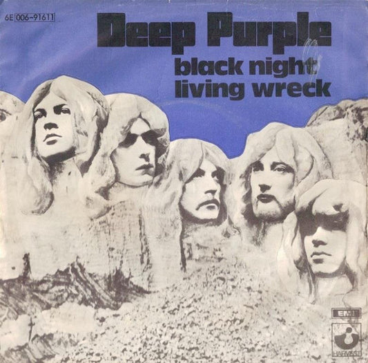 Deep Purple : Black Night / Living Wreck (7", Single)