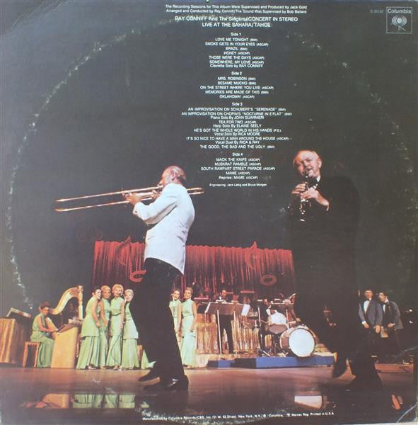 Ray Conniff : Concert In Stereo (Live At The Sahara/Tahoe) (2xLP, Album, Gat)
