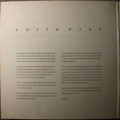 Edith Piaf : Heart And Soul (LP, Comp, Gat)
