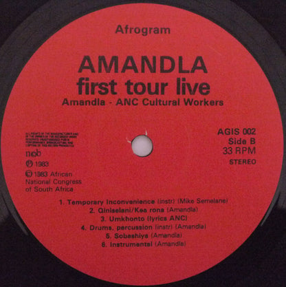 Amandla : First Tour Live (LP, Album)