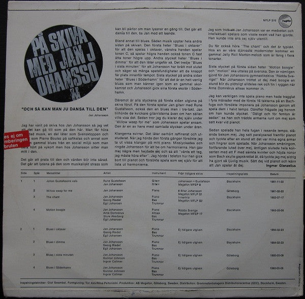 Jan Johansson : På Skiva Med Jan Johansson (LP, Album)
