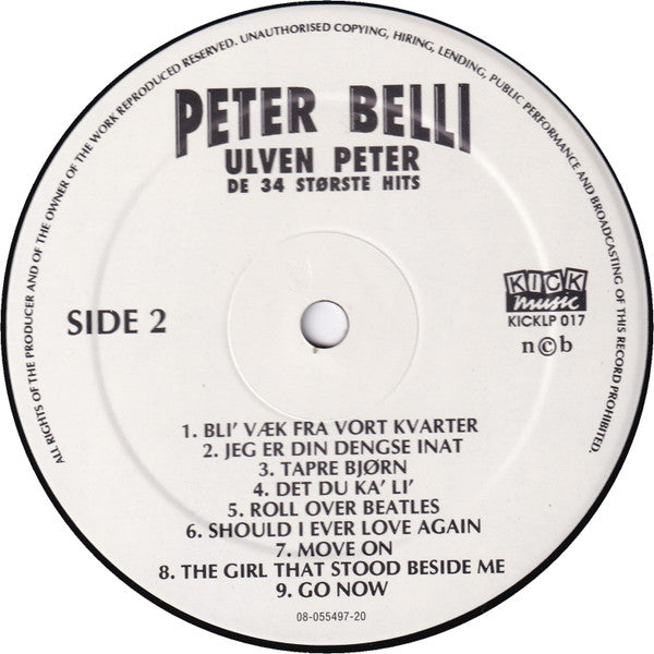 Peter Belli : Ulven Peter - De 34 Største Hits (2xLP, Comp, Gat)