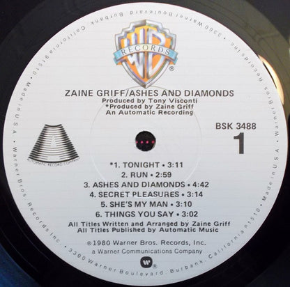 Zaine Griff : Ashes And Diamonds (LP, Album)