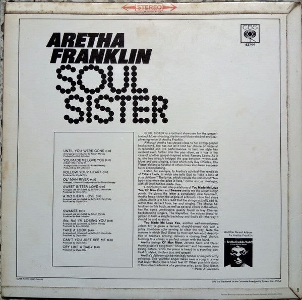 Aretha Franklin : Soul Sister (LP, Album)