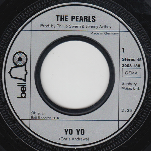 The Pearls : Yo Yo (7", Single)