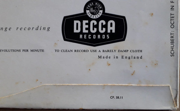 Franz Schubert, Wiener Oktett : Octet In F Major (LP, Mono)