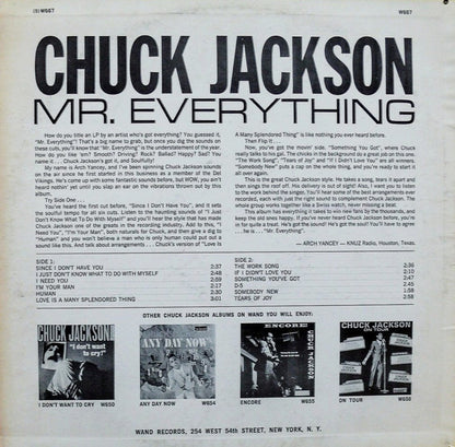 Chuck Jackson : Mr. Everything (LP, Album)