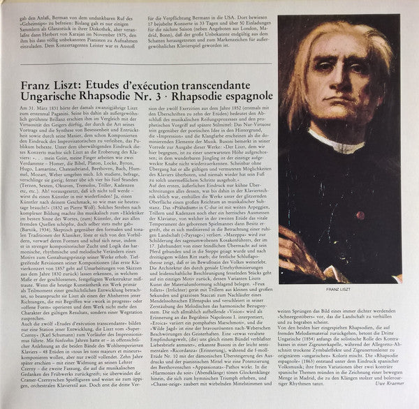 Franz Liszt, Lazar Berman : Etudes D'exécution Transcendante · Ungarische Rhapsodie Nr. 3 · Rhapsodie Espagnole (2xLP, Album, Gat)