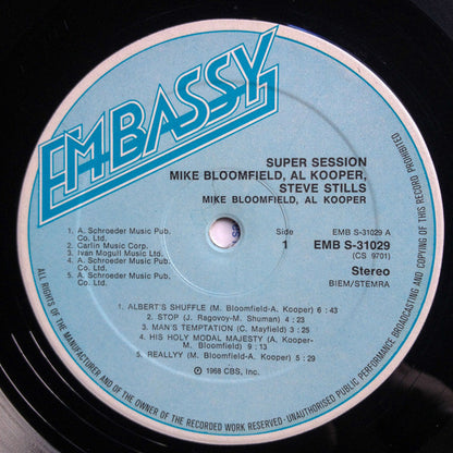 Mike Bloomfield / Al Kooper / Stephen Stills : Super Session (LP, Album, RE)