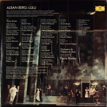 Alban Berg - Teresa Stratas, Yvonne Minton • Hanna Schwarz, Franz Mazura • Kenneth Riegel, Toni Blankenheim • Robert Tear, Helmut Pampuch, Orchestre National De L'Opéra De Paris, Pierre Boulez : Lulu (4xLP, Album + Box)