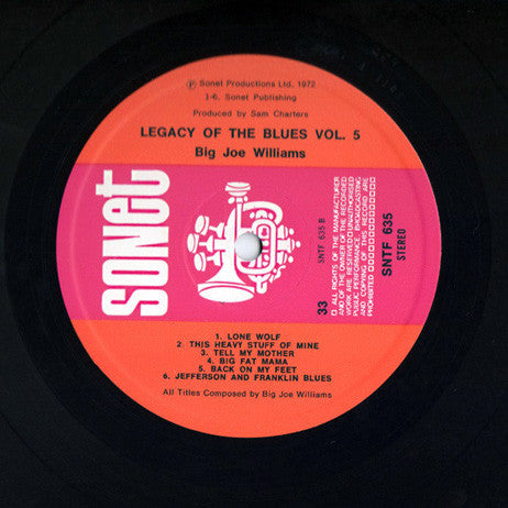 Big Joe Williams : The Legacy Of The Blues Vol. 6 (LP, Album)