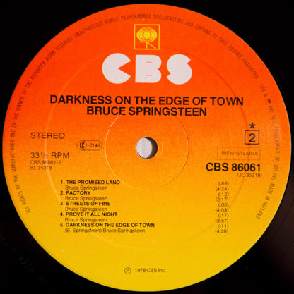 Bruce Springsteen : Darkness On The Edge Of Town (LP, Album)