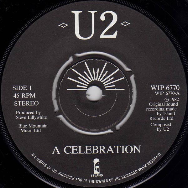 U2 : A Celebration (7", Single)