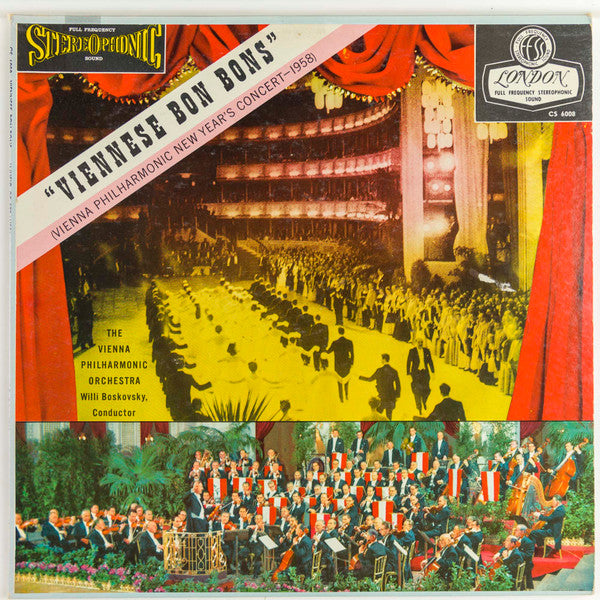 Johann Strauss Jr., Willi Boskovsky, Wiener Philharmoniker : Viennese Bon Bons (Vienna Philharmonic New Year's Concert - 1958) (LP, ffs)