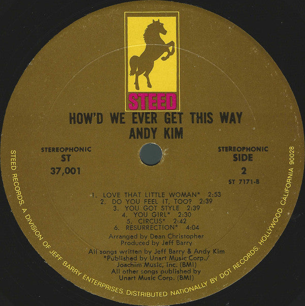 Andy Kim : How'd We Ever Get This Way (LP, Album, Mon)