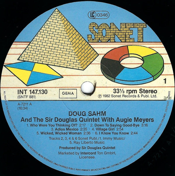 Doug Sahm And The Sir Douglas Quintet Featuring Augie Meyers : Quintessence (LP, Album)