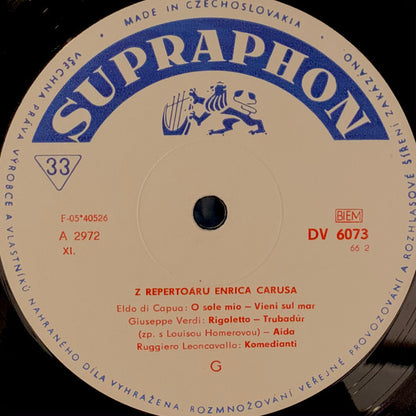 Enrico Caruso : Enrico Caruso (LP, Comp, Mono, RE)