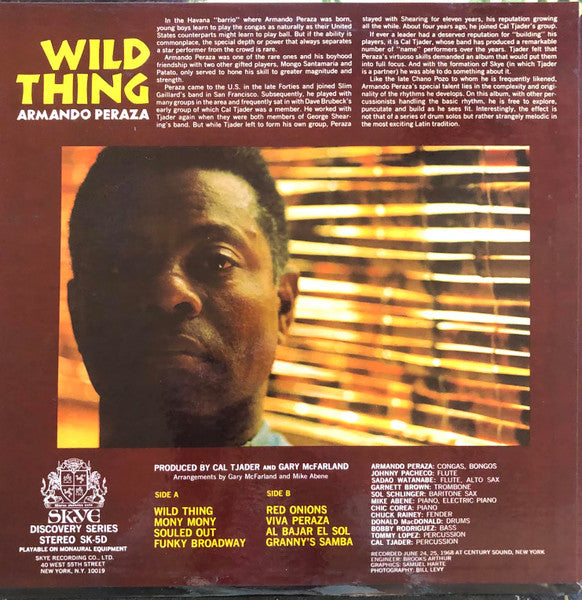 Armando Peraza : Wild Thing (LP, Album, Pre)