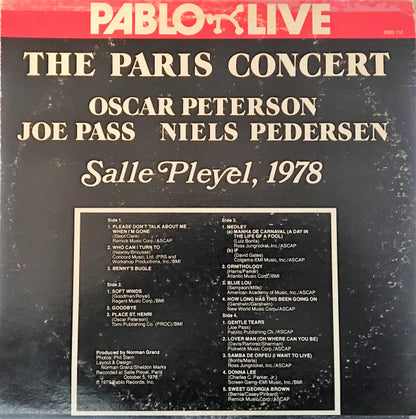 Oscar Peterson, Joe Pass, Niels-Henning Ørsted Pedersen : The Paris Concert: Salle Pleyel, 1978 (2xLP, Album, Gat)