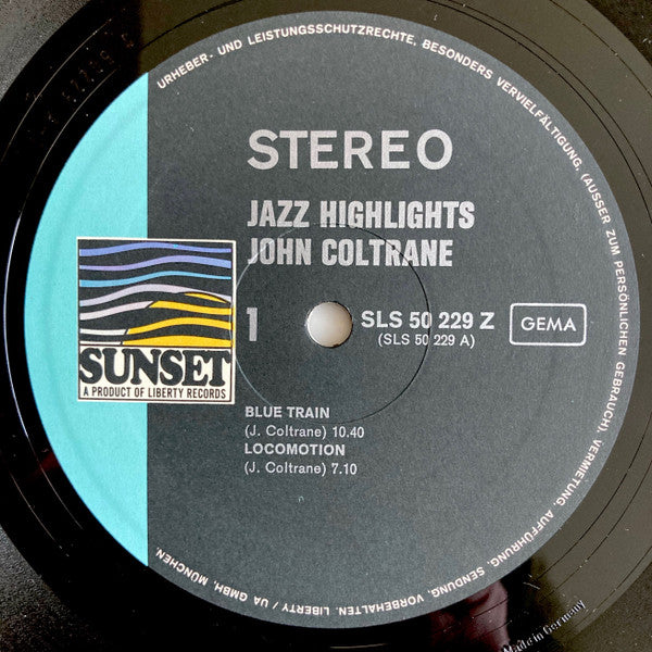 John Coltrane : Jazz Highlights Vol.6 (LP, Comp)