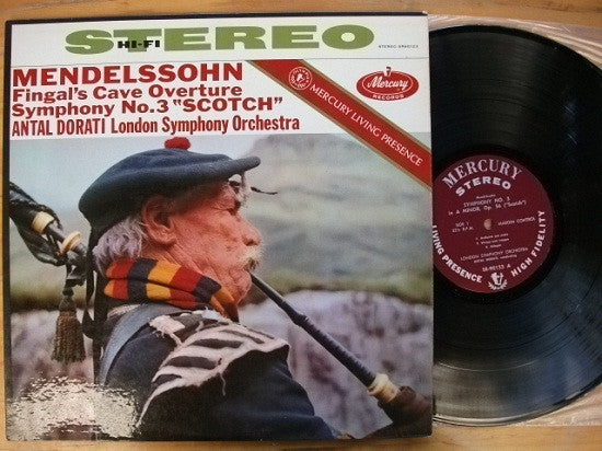 Felix Mendelssohn-Bartholdy, Antal Dorati, London Symphony Orchestra : Fingal's Cave Overture Op. 26 · Symphony No. 3 "Scotch" Op. 56 (LP, Bri)