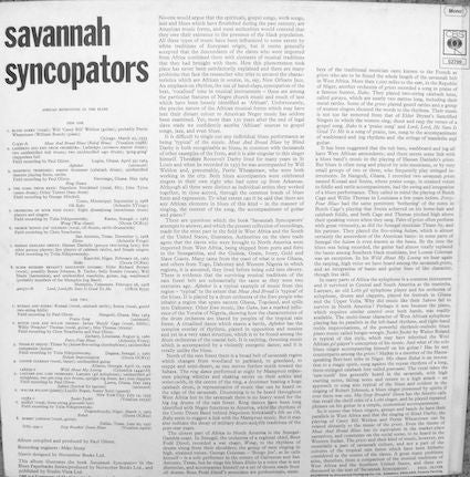 Various : Savannah Syncopators (African Retentions In The Blues) (LP, Album, Comp, Mono)