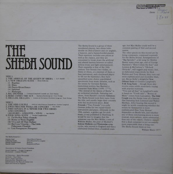 The Sheba Sound : The Sheba Sound (LP, Album)