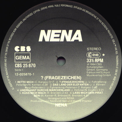 Nena : ? (Fragezeichen) (LP, Album)