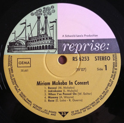 Miriam Makeba : In Concert (LP, Album)